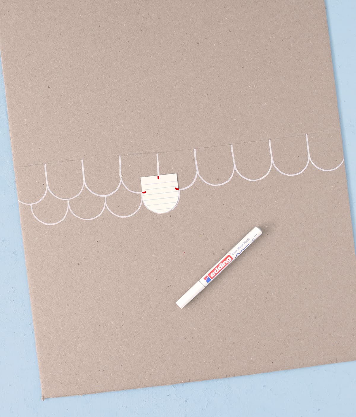 making a cardboard gingerbread house roof