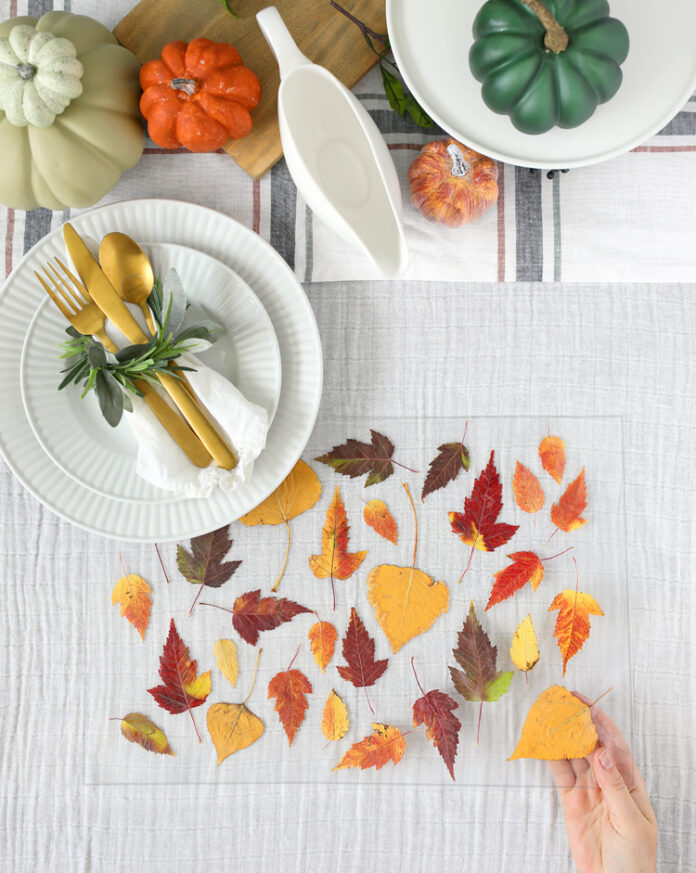 fall leaves placemat craft