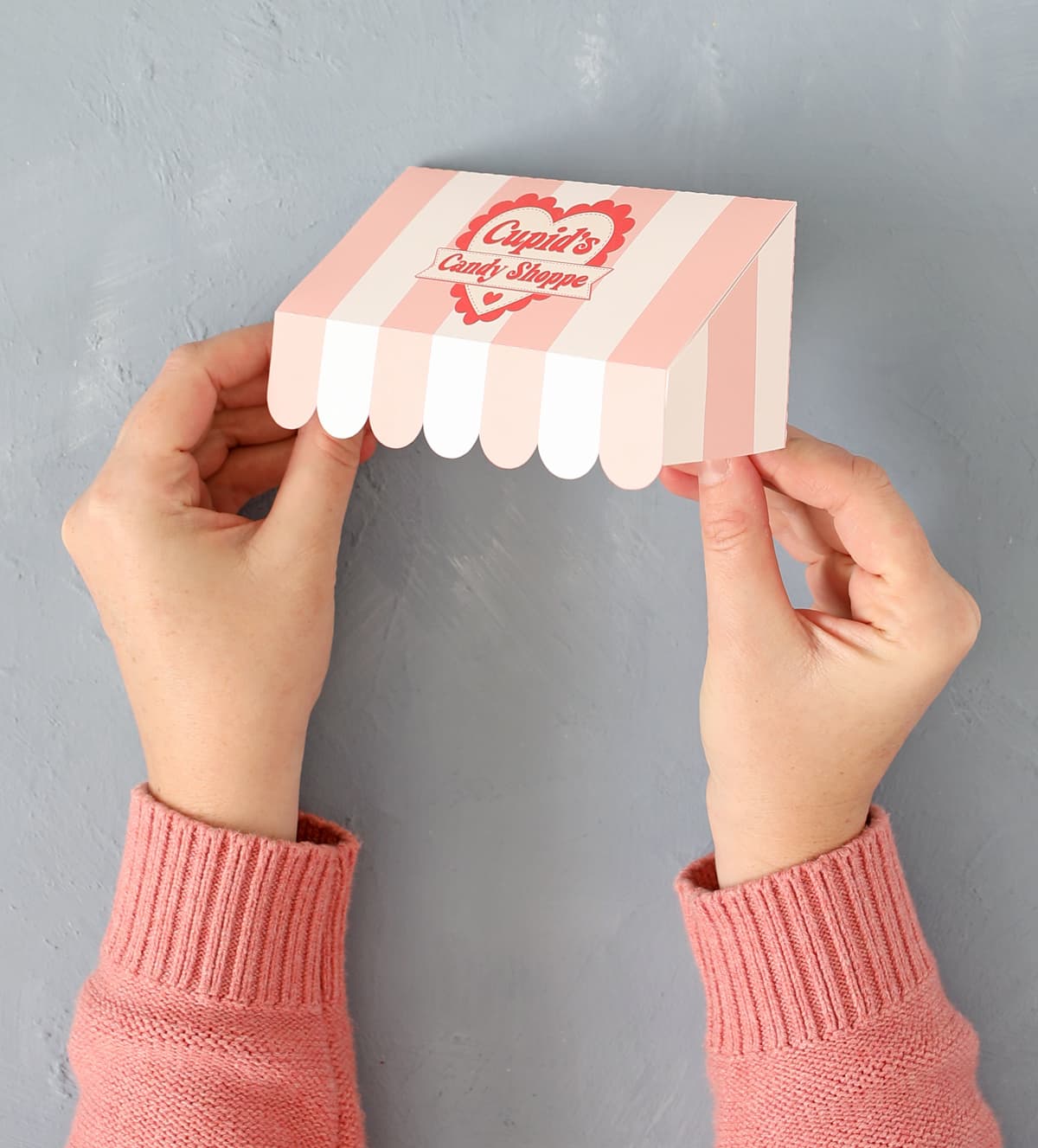 diy paper awning for candy shop