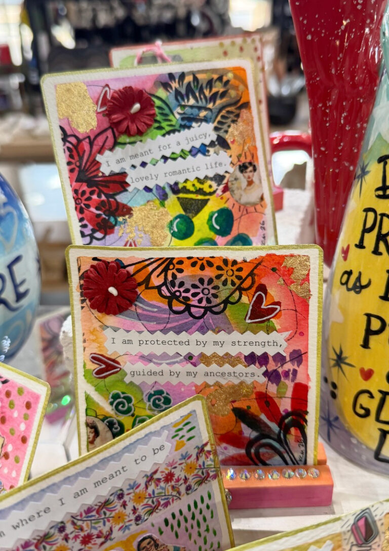 mixed media affirmation cards