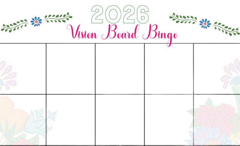 vision board bingo